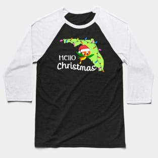 orange Bird Christmas Baseball T-Shirt